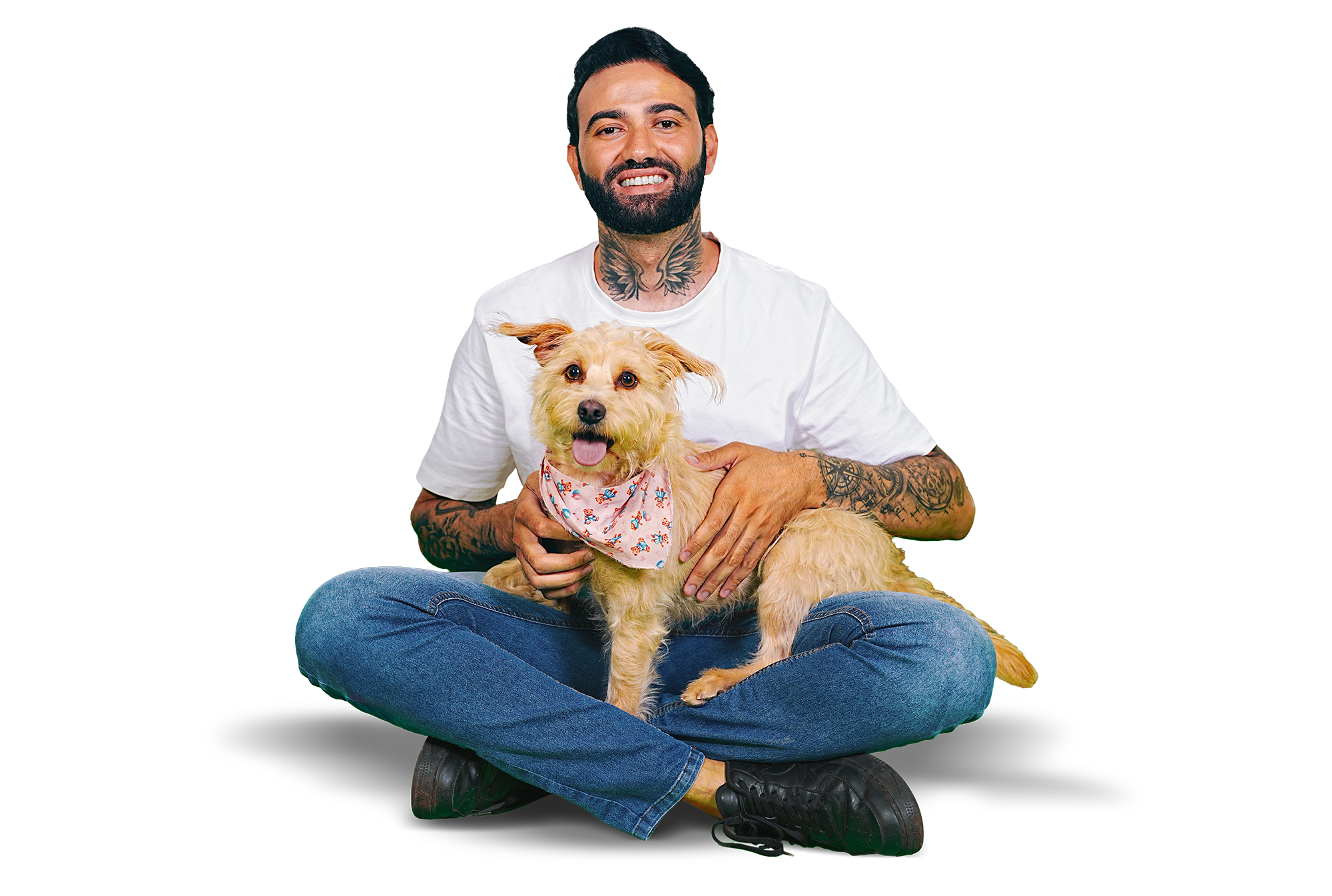 Danster Fernandes, candidato a Deputado Federal, ao lado de sua cadela, número 4333